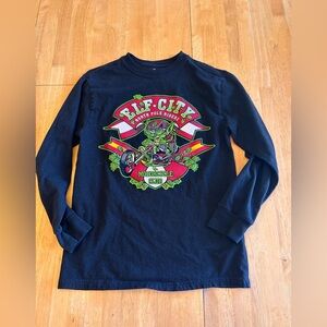 Kids Black Long Sleeve Elf Motorcycle T-Shirt